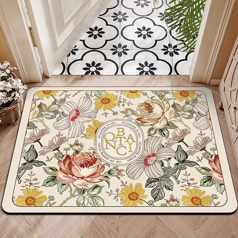 

Входной ковер Противоскользящий коврик для пола Легкий в уходе Коврик для ног у входа в ванную и туалет 40 * 60cm