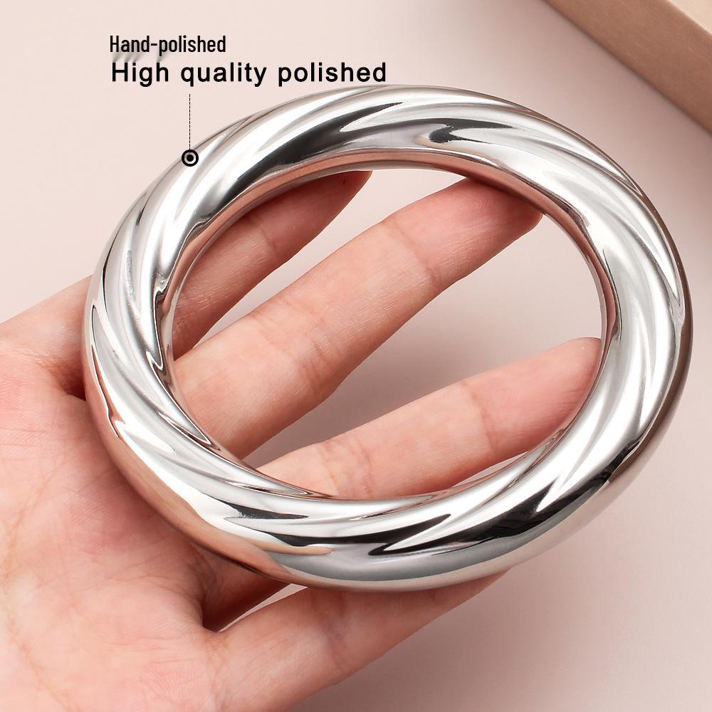 Trendy Stainless Steel Hollow Circle Bracelet стальной