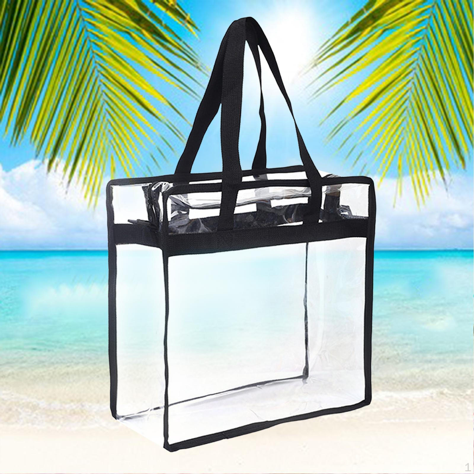 

Прозрачная косметичка Модная сумка-тоут для спорта, путешествий, деловой поездки чёрный