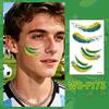 Wasserdichte Tattoo-Aufkleber Schweißfeste Temporäre Tattoos für Club-Events Partys Fußballfans Make-up Gesichtskleber