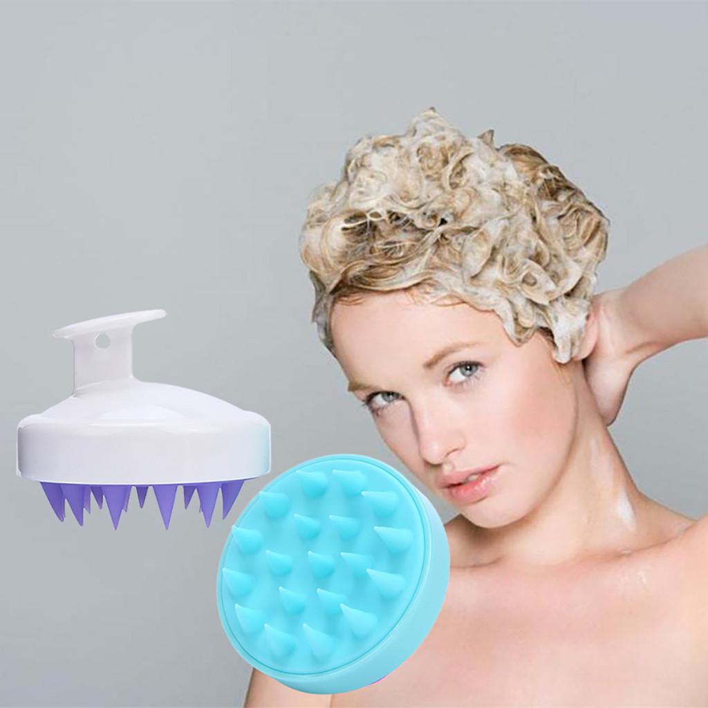 Silicone Shampoo Scalp Shower Body Washing Hair Massage Massager Brush Comb