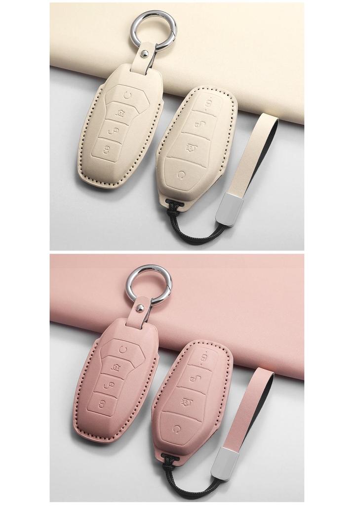 Car Key Case for BYD Models: Han, Dolphin, Seagull, Song Plus DMI, Yuan Plus, Tang, Song Pro, Qin - Full Protective Cover.