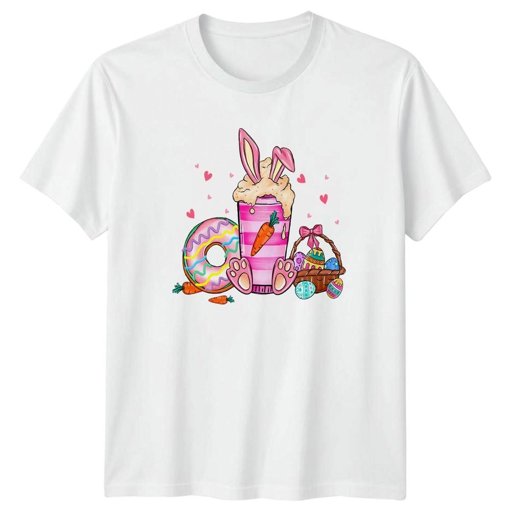 Cute Bunny Paws Donut Easter Unisexs TShirt Spring Dessert Easter Gift For Her S