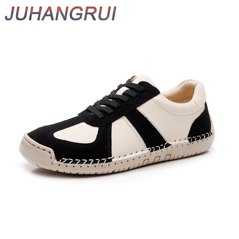 

New Mens Womens Casual Shoes Leather Outdoor Hiking Sports Shoes Running Shoes Soft Zero Drop Sole Lightweight Comfortable 36