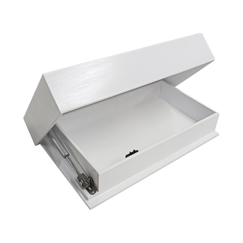 Wooden Concealed Floating Shelf with Secret Compartment Storage Rack Wall-Mounted Hidden Display Cabinet Shelves for Home Decor