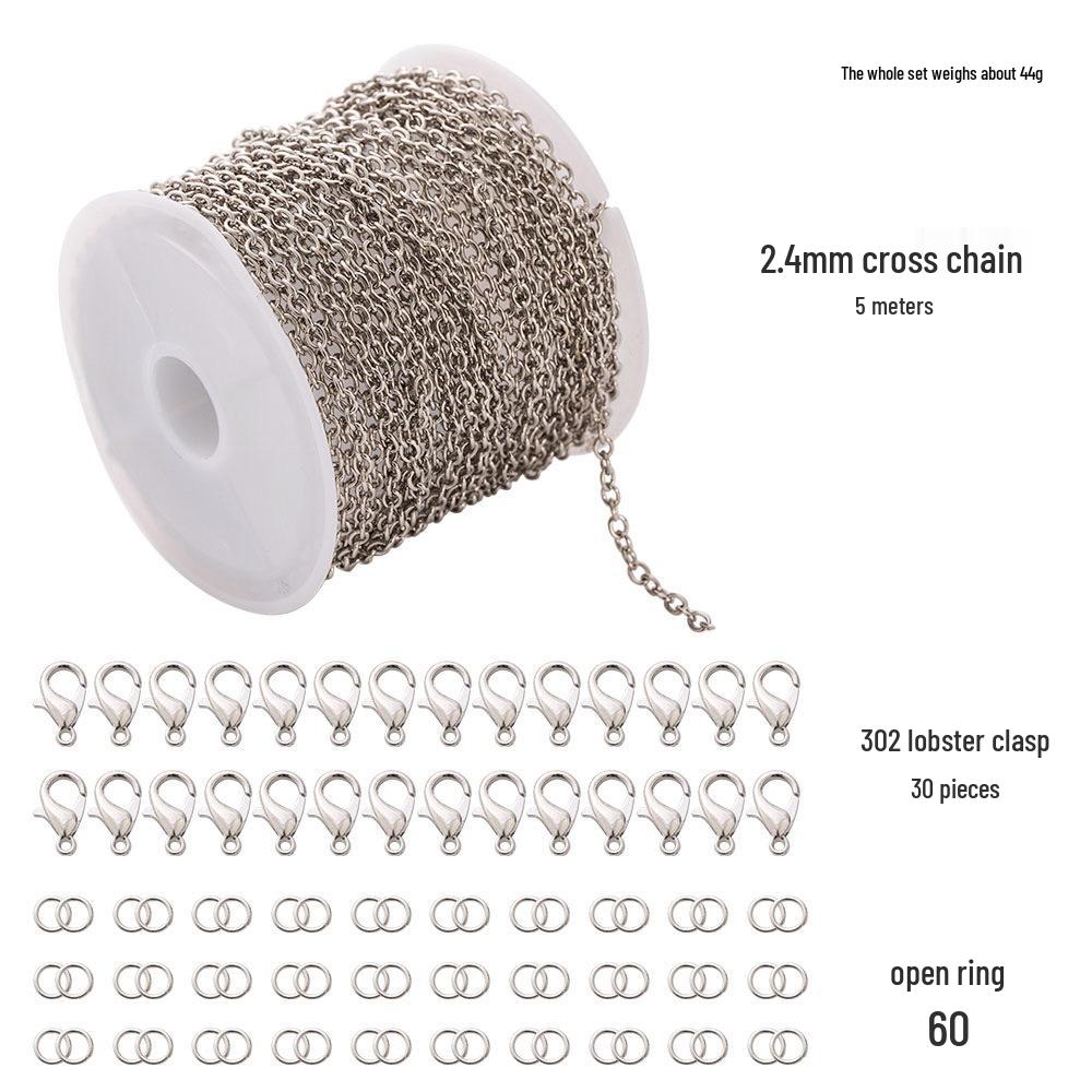 

Набор для изготовления ювелирных изделий своими руками: Материалы для ожерелья и браслета с застежкой-лобстером и набором крестовой цепочки