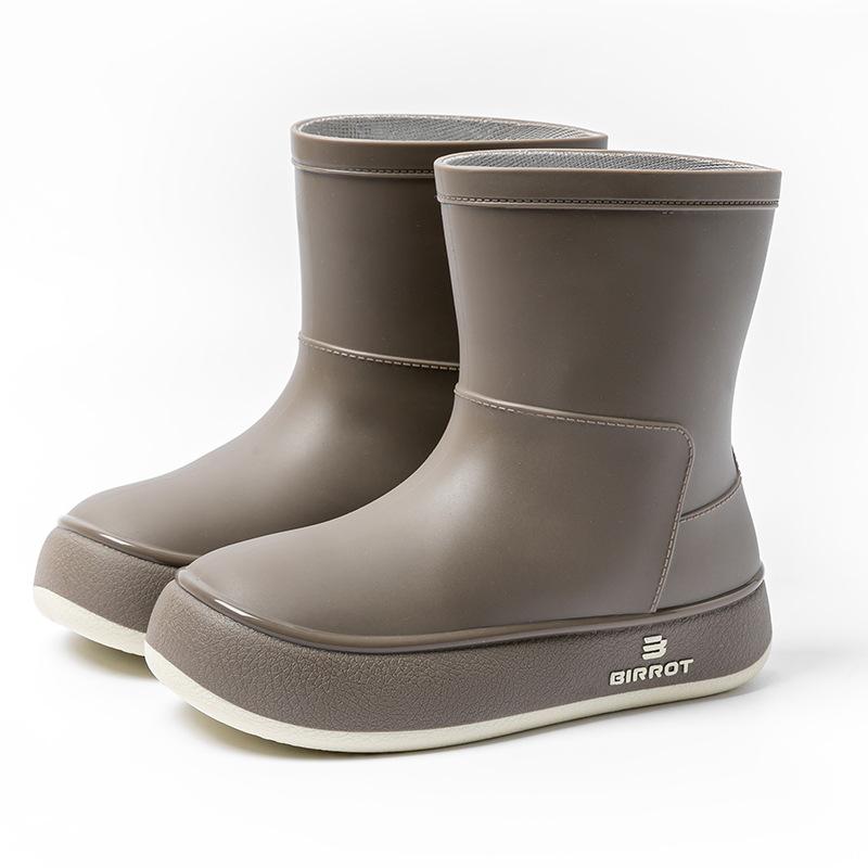 Water shoes short rain shoes girls Japanese outer wear women's foreign style rain boots adult medium tube waterproof boots