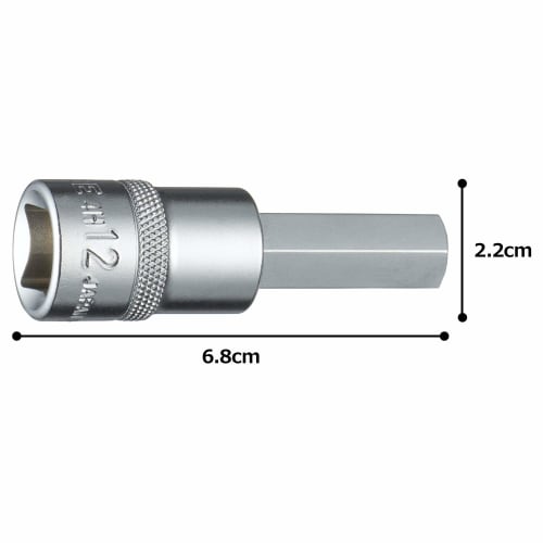 TONE Hexagon Socket HP4H-12 Drive Angle 12.7mm (1/2") Width Across Flats 12mm