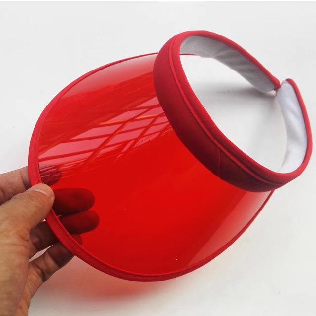 Unisex UV Protection Colorful Transparent Sun Hat