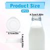 6PCS Silicone Glass Milk Bottle Caps, 48mm Diameter Silicone Glass Bottle Replacement Caps for Libbey & Stanpac Milk Glasses Bottles Reble and