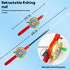 1 Set Cartoon Nezha Foldable Mini Plastic Kites Hand Brake Fishing Rod Children Kite Toy Kids Fun Outdoor Toys