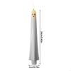 Child Friendly Ghostly LED Taper Halloween Decoration Flameless Flickering Battery Operated Candlestick Set P9YB