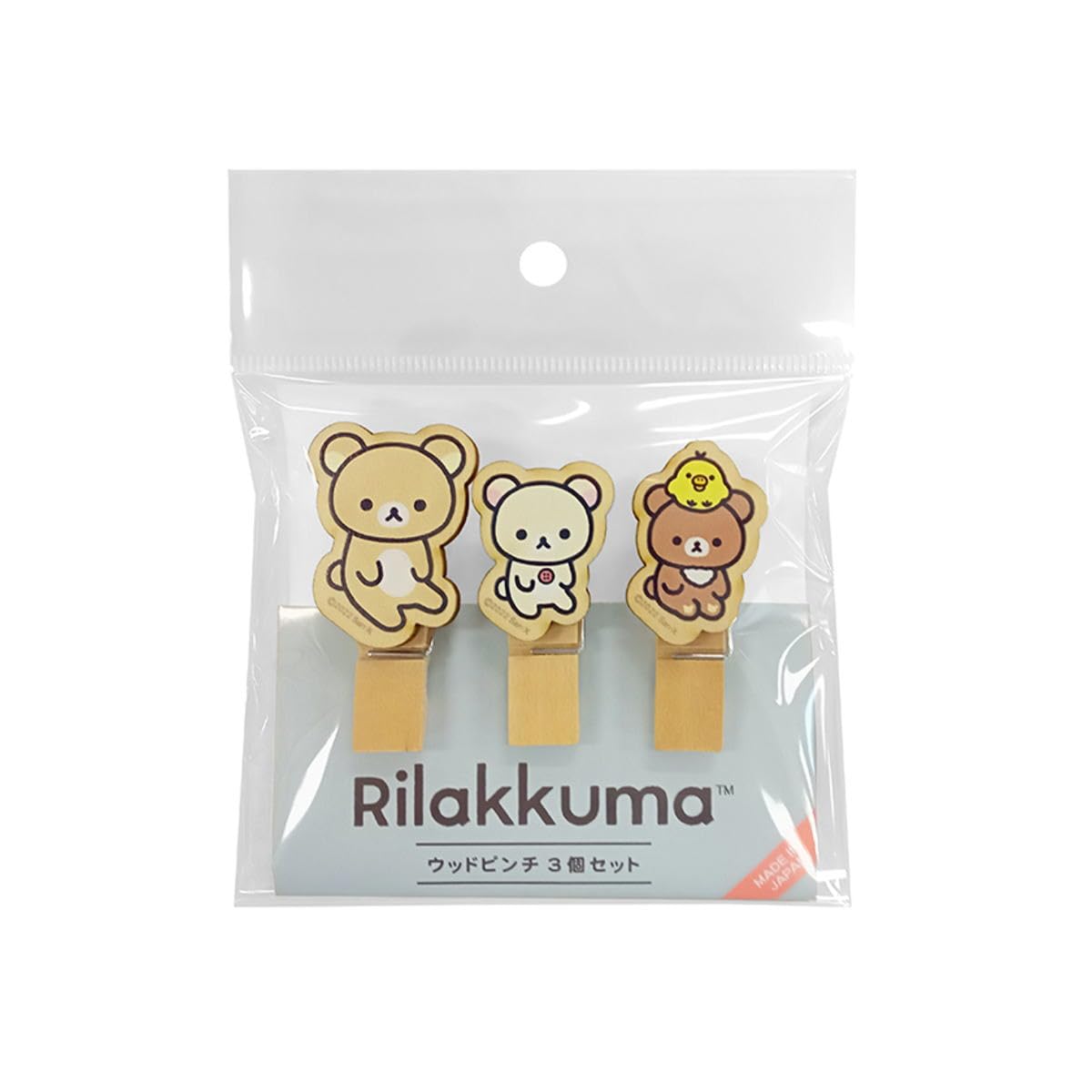 

Набор деревянных щепок Rilakkuma из 3 шт. RK481A (Сидя)