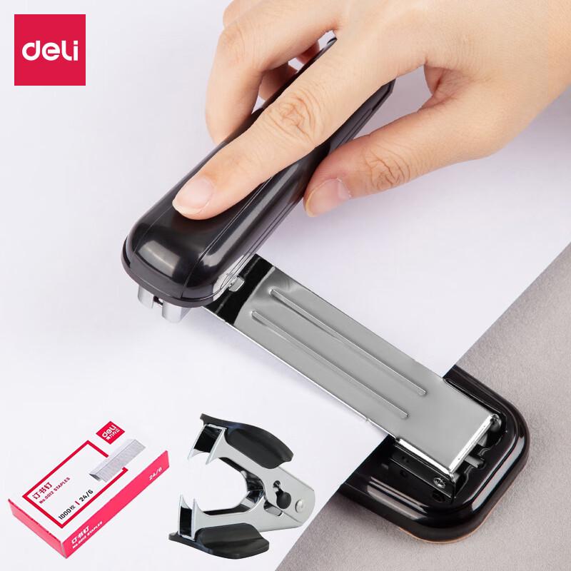 Deli 25-Page Rotating Stapler Set