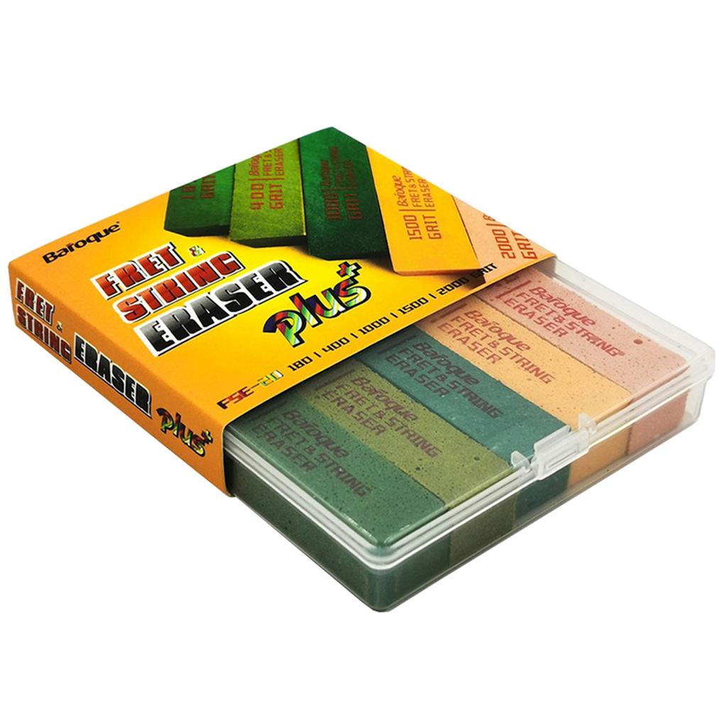 Guitar Fret Erasers Fret Polishing Abrasive Rubber Block, Fret Cleaning Polish Kits for Fretwire String, Set of 5 Grits