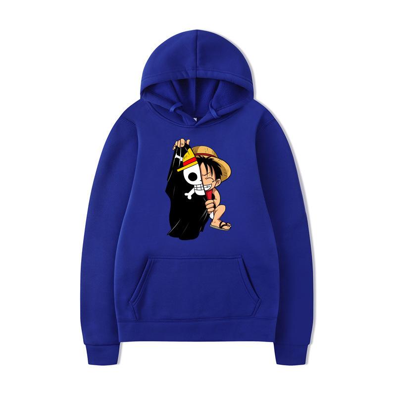 One Piece Luffy Printed Hoodie Men's and Women's Hooded Sweater