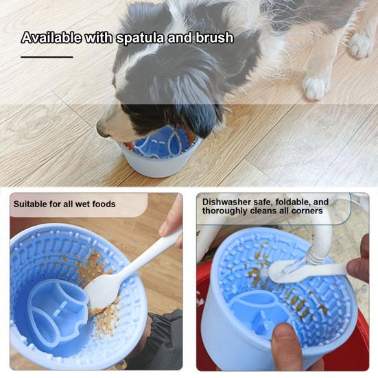 Dog Slow Feeder Lick Bowl Silicone Dog Licking Mat Treat Dispenser Anti-Choking