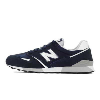 Nb 446 Classiche Retro Tessuto Due Strati Pelle Bovina Basse Scarpe da Corsa Marathon Unisex Sneakers Blu Scuro U446CNV