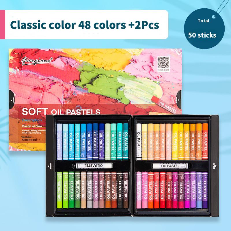 12/25/38/50 Colors Soft Oil Pastels For Kids Artists Art Drawing Blending Non-Toxic Heavy Color Crayons Painting Sticks Full Set