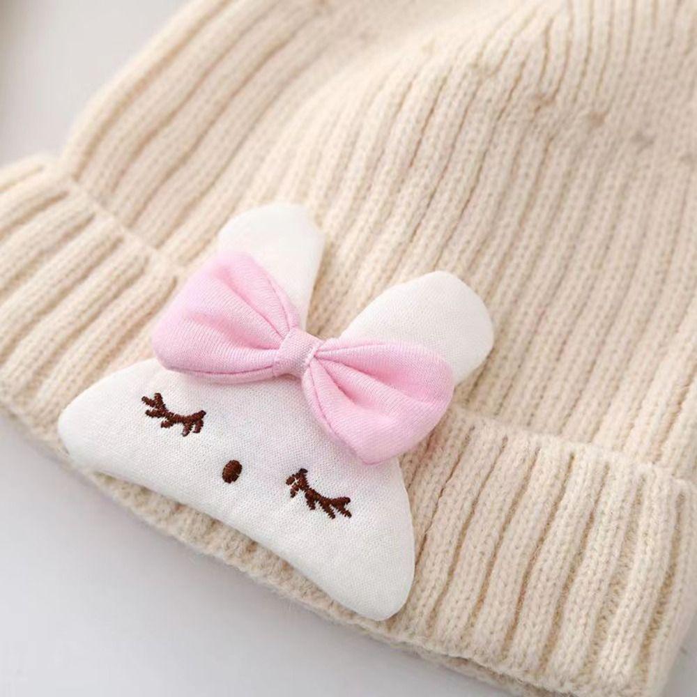 Knitted Winter Toddler Hat Woolen Pullover Hats Bonnet Cute Girls Knitted Hat Baby
