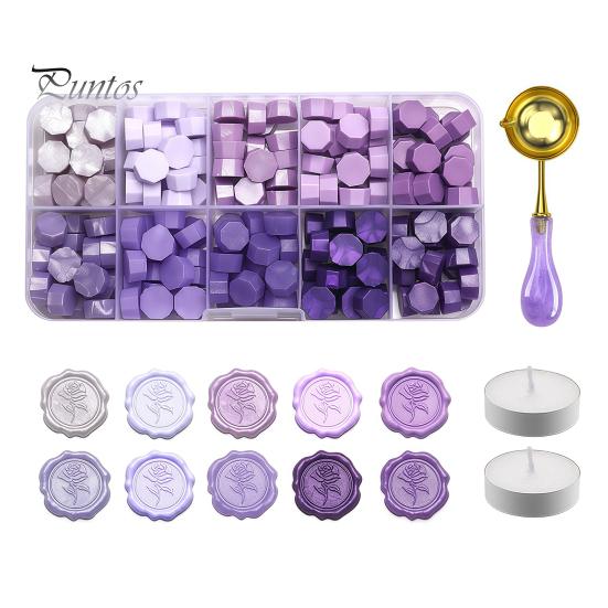 Manual Seal Making Tools Wax Kit, with Sealing Beads Spoon And Candles, DIY Stamp for Wedding Invitations Envelopes Artistic Melting