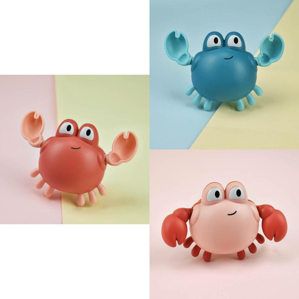 Cute Abs Crab Wind-up Baby Bath Toy For Kids Swimming Claw Swing 12*5*9