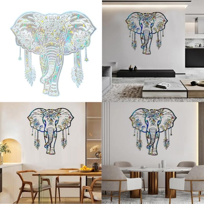 Elephant Shape Wall Hanging Decoration Crafting Mould Holographics Silicone Mold for Wall Sticker Jewelry Making Tool