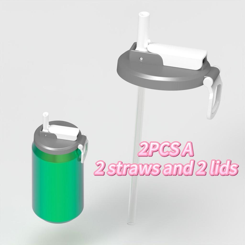 Multifunctional Soda Straw Cover Leak-Proof Portable Beverage Sealing Cover & Straw Set High-Quality Recyclable Beveragelid
