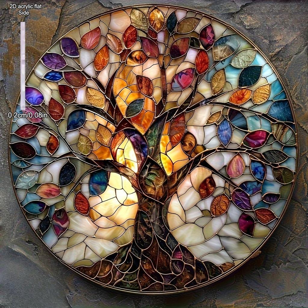 2D Flat Acrylic Tree Decoration, No Need for Batteries/electricity, Unique Indoor/outdoor Decoration, Multi-purpose Traditional Style, W