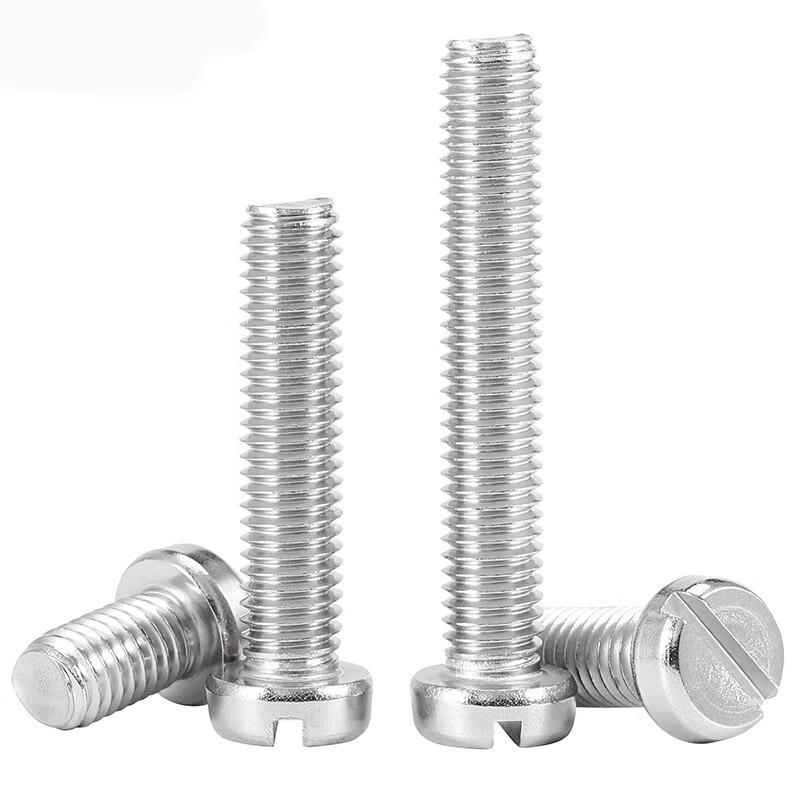 Zhūn míng M4x5mm Slotted Pan Head Screws, 304 Stainless Steel (50 Pcs)