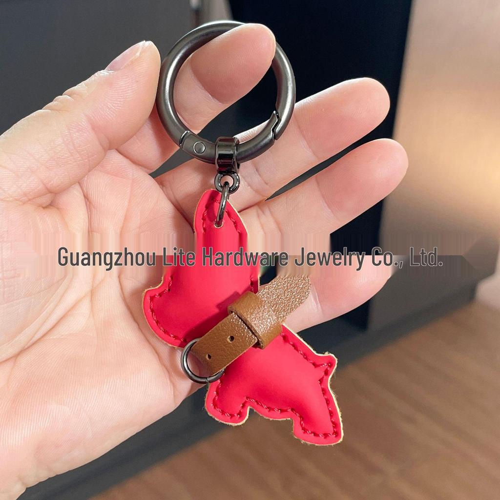 Handmade French Bulldog Pendant: Cute, High-Grade Keychain Accessory for Couples