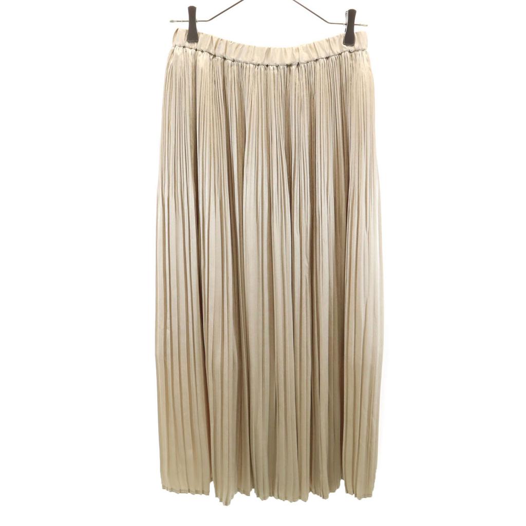 PARIGOT made in Japan Maxi length Pleated skirt F gold Waist rubber Women Used