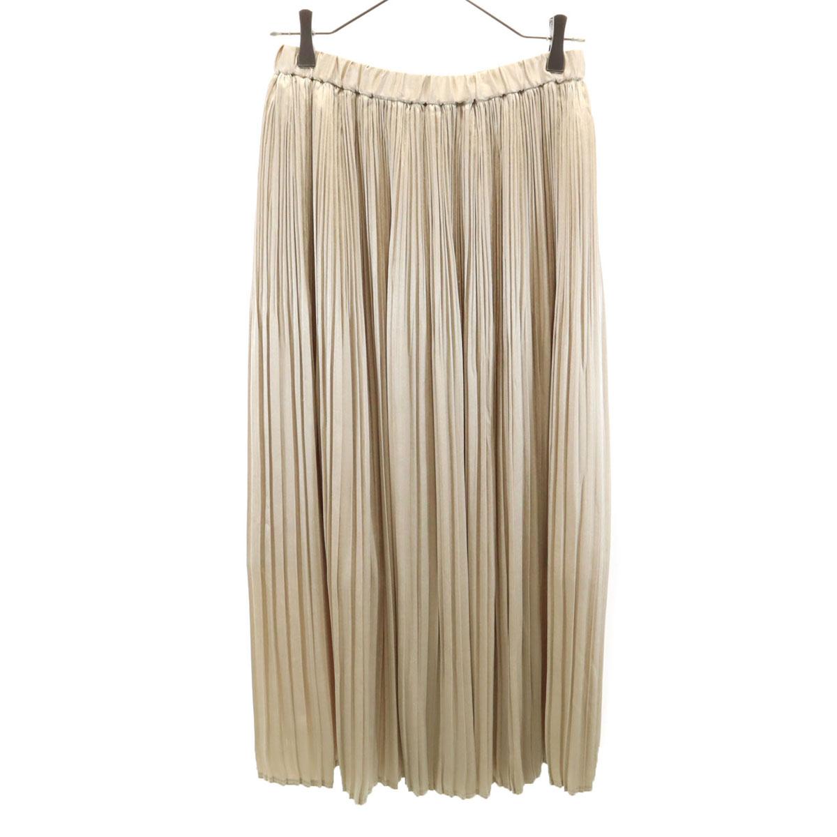 

PARIGOT made in Japan Maxi length Pleated skirt F gold Waist rubber Women Used
