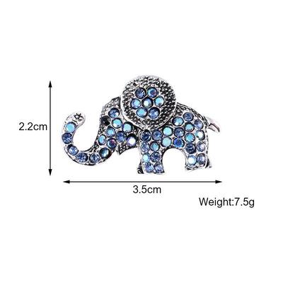 Women Elephant Brooch Fashion Vintage Rhinestone Animal Pin Corsage Jewelry Accessory for Everyday Wear