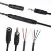 3Set 25/30cm 2.5mm 3.5MM 2/3/4 Core 2pole 3pole 4pole Mono Stereo Male Female Audio Extension Cable Headset Aux Connector