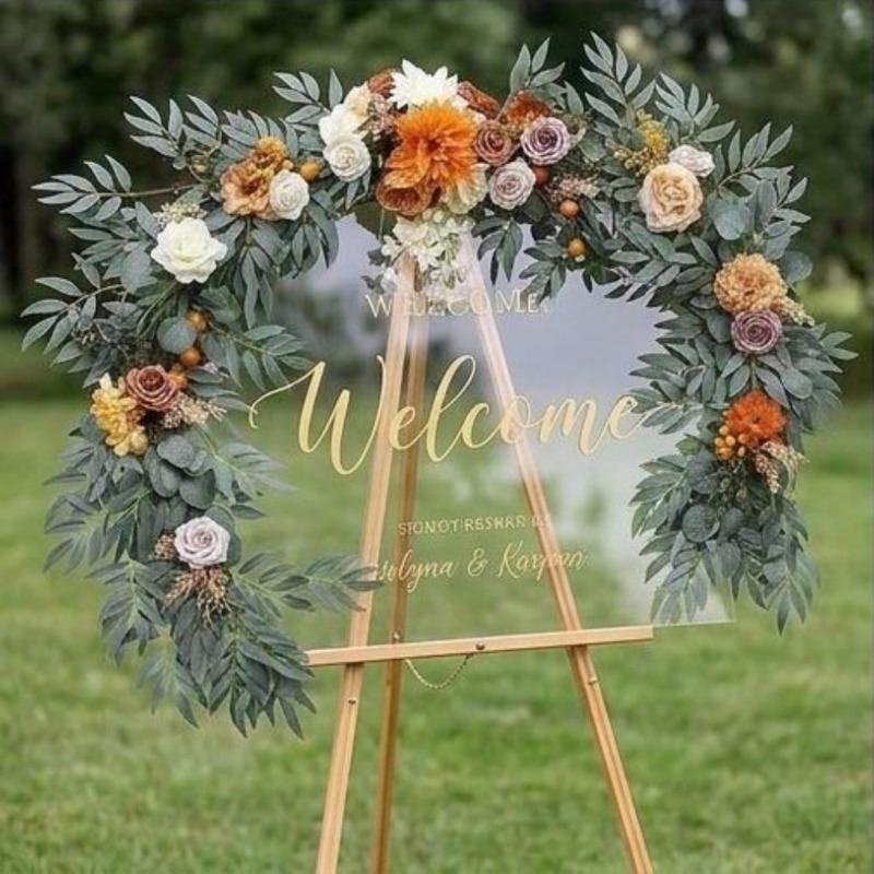 Artificial rose vines for Western-style wedding decorations, suitable for outdoor patios, holiday parties, and home décor.