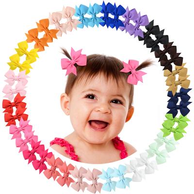 1 Pcs Tiny 2" Pinwheel Hair Bows Alligator Clips Baby Gilrs Toddlers Kids Children Hair Pin  Hair Accessories for Kids