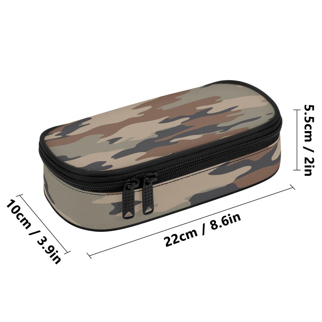 Pencil Case 300D Polyester Large Capacity Zip Around Closure with Main Compartment Mesh Pocket and Pen Slots for Everyday Study