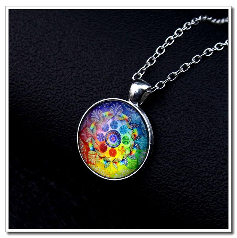 Vintage Amulet Pendant Necklaces Bronze Color Chain Blue Crystal for Childrends Toys Women Men Jewelry Gifts
