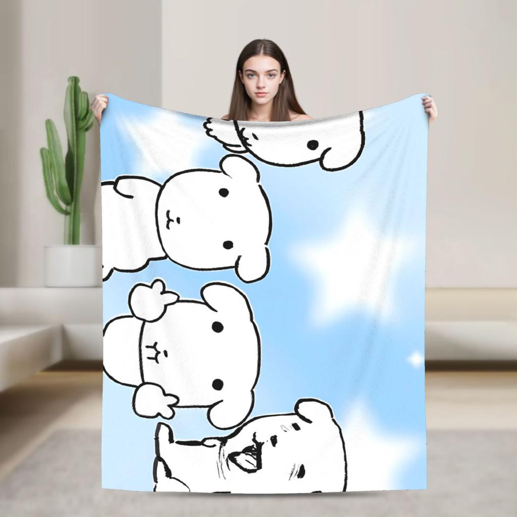 Soft Blanket Travel Cute GANADI Throw Blanket Flannel Bedspread For Bedroom Graphic Sofa Bed Cover