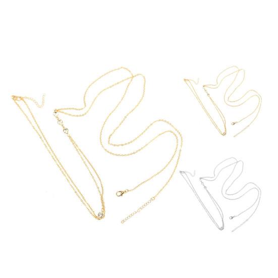 Yousheng Body Chain Sexy Simple Faux Diamond Inlaid Integrated Adjustable Dress Up Gift Lady Cross Bikini Belly Chain Body Jewelry Daily Wear