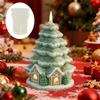Cedar Christmas Tree House Candle Silicone Mold Snowflake Pine Tree House Christmas Tree Gypsum Molds Craft Mould Christmas Gift
