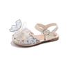 Children Princess Sandals for Girls  Summer New Fashion Rhinestone Glitter Cute Sweet Butterfly Korean Beach Shoes for Party