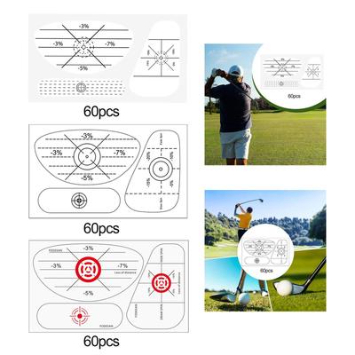 60 kusů golfové nárazové pásky Zlepšení přesnosti švihu Konzistence Analytické vybavení, Golfové příslušenství, Golfové samolepky Tréninková pomůcka