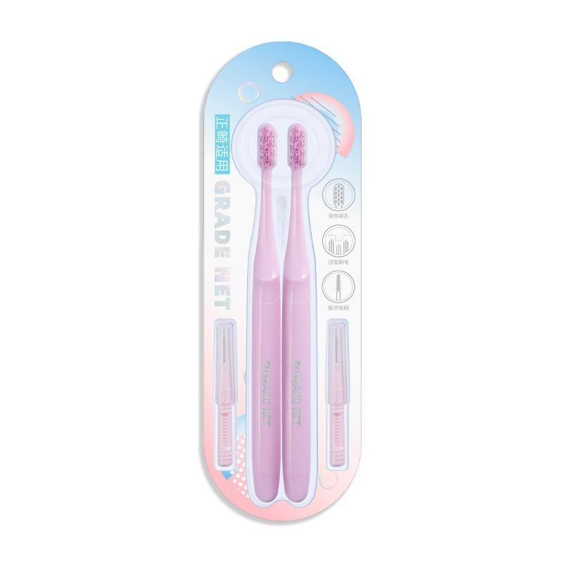 4Pcs Clean Braces Adult Toothbrushes Dental Interdental Brush Soft Bristle Concave Shaped Small Head Toothbrush For Oral Health