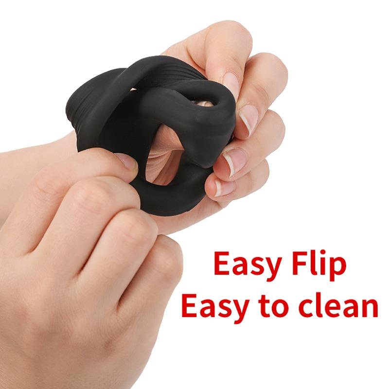 Zestaw Bondage moszny Pierścień blokujący Silikonowy pierścień na penisa Męskie zabawki erotyczne BDSM Chastity Cage Ball Nosze