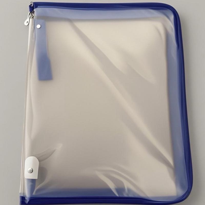 University Student A4 Document & Textbook Transparent Storage Bag, Large Capacity, Zipper Closure