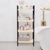 Bathroom Organizer Kitchen Shelf Bathroom Cabinet Multi-Purpose Cabinet 4 Tiers Metal Kitchen Organizer