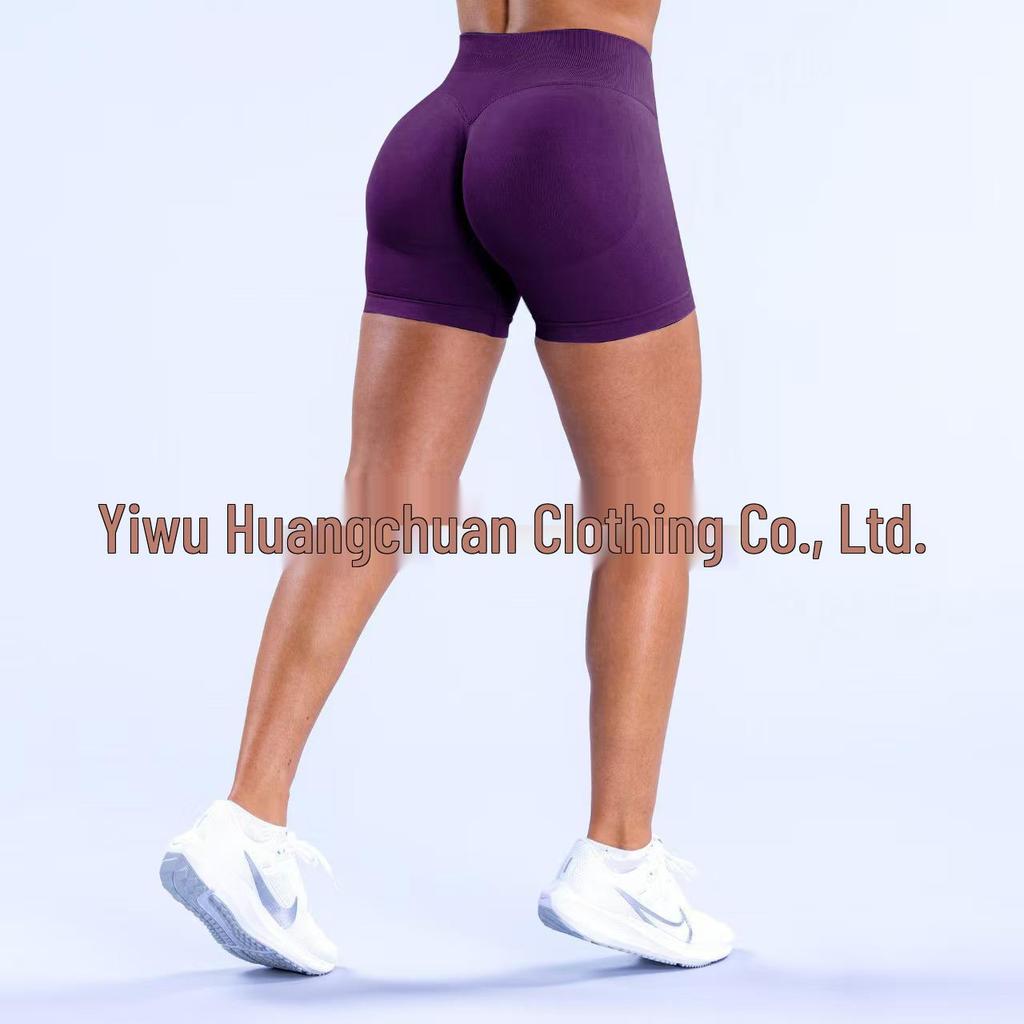 Pantalones Cortos de Yoga DF: 50 Colores, Cintura Original Fruncida de Tres Secciones, Levanta Glúteos, Tiro Bajo, Pantalones de Fitness sin Costuras de Tres Puntos