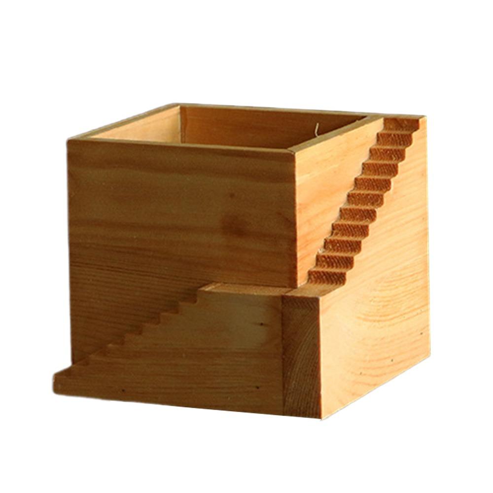 Multifunctional Succulent Flowerpot Yellow Blue Wood Desktop Sundries Organizer Cuctus Planter Box Finishing Box Storage Box